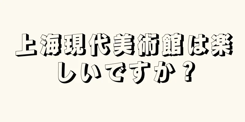 上海現代美術館は楽しいですか？