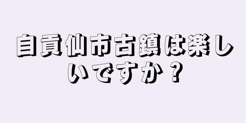 自貢仙市古鎮は楽しいですか？