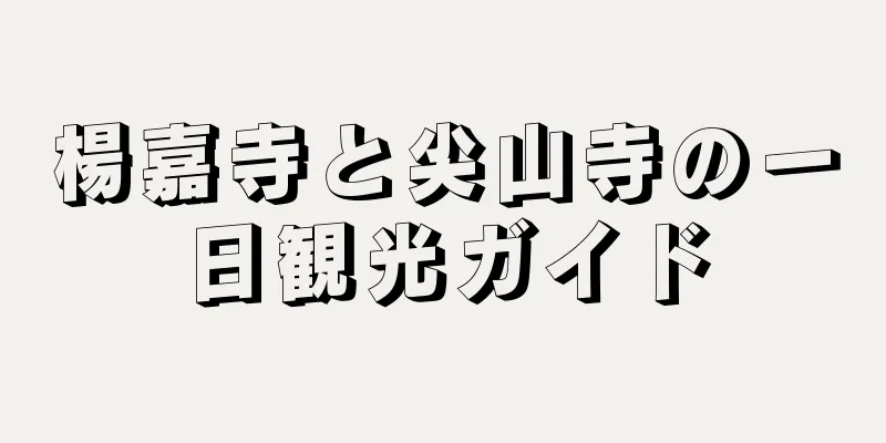 楊嘉寺と尖山寺の一日観光ガイド