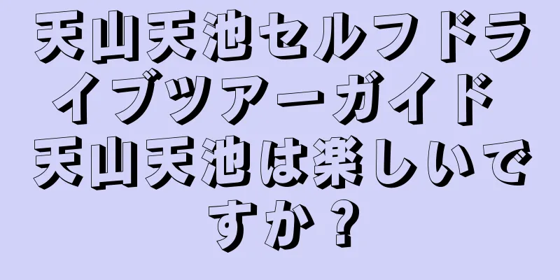 天山天池セルフドライブツアーガイド 天山天池は楽しいですか？