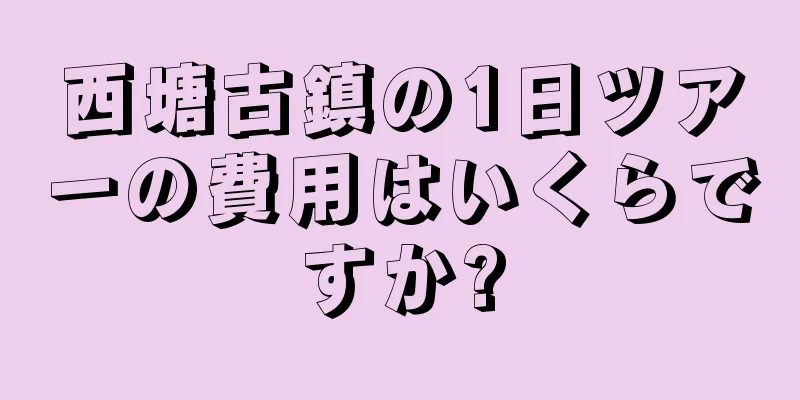 西塘古鎮の1日ツアーの費用はいくらですか?