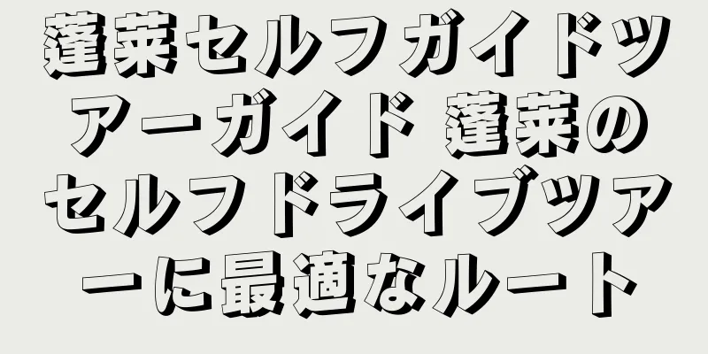 蓬莱セルフガイドツアーガイド 蓬莱のセルフドライブツアーに最適なルート