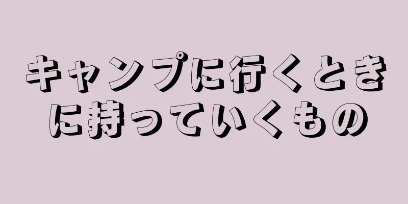キャンプに行くときに持っていくもの