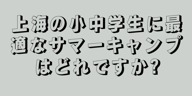 上海の小中学生に最適なサマーキャンプはどれですか?