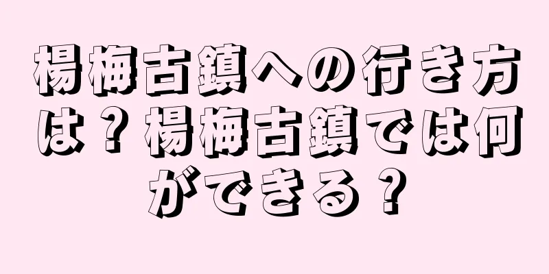 楊梅古鎮への行き方は？楊梅古鎮では何ができる？