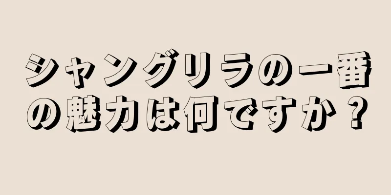 シャングリラの一番の魅力は何ですか？