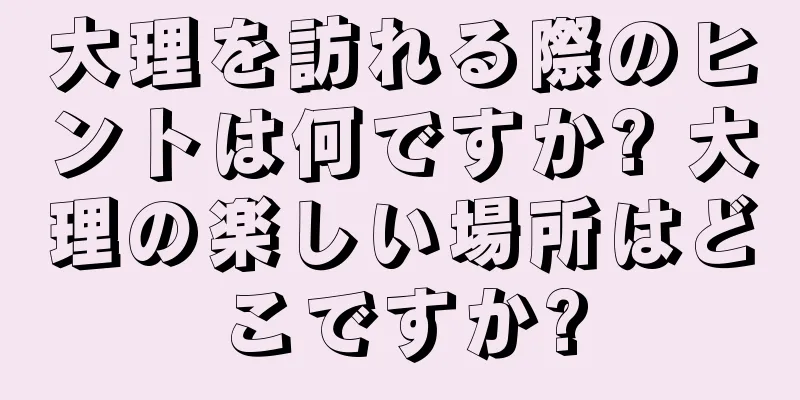大理を訪れる際のヒントは何ですか? 大理の楽しい場所はどこですか?