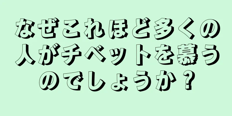 なぜこれほど多くの人がチベットを慕うのでしょうか？