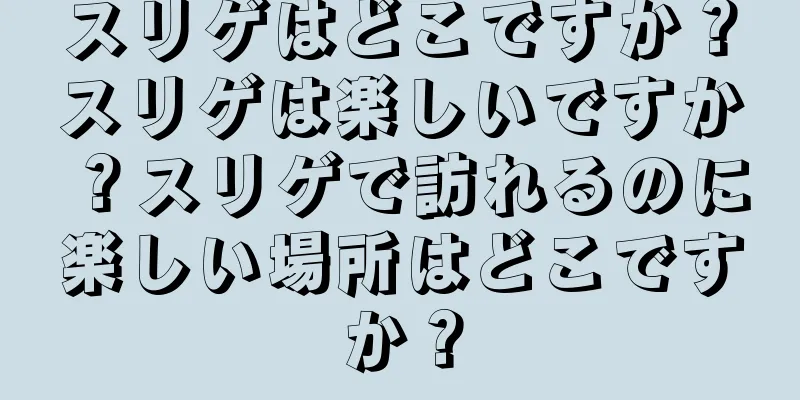 スリゲはどこですか？スリゲは楽しいですか？スリゲで訪れるのに楽しい場所はどこですか？