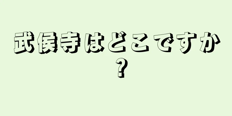 武侯寺はどこですか？