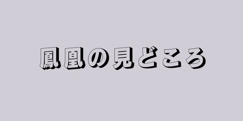 鳳凰の見どころ