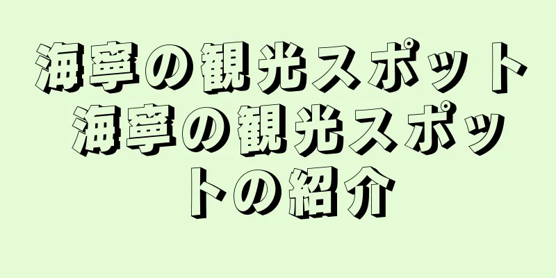 海寧の観光スポット 海寧の観光スポットの紹介