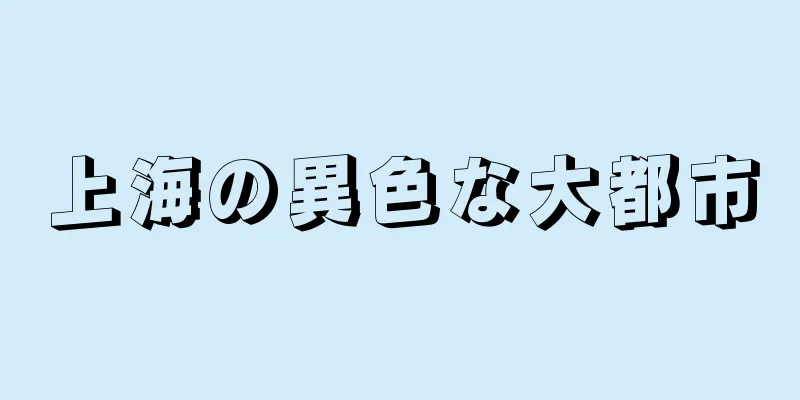 上海の異色な大都市