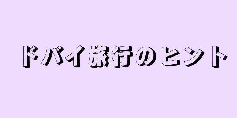ドバイ旅行のヒント